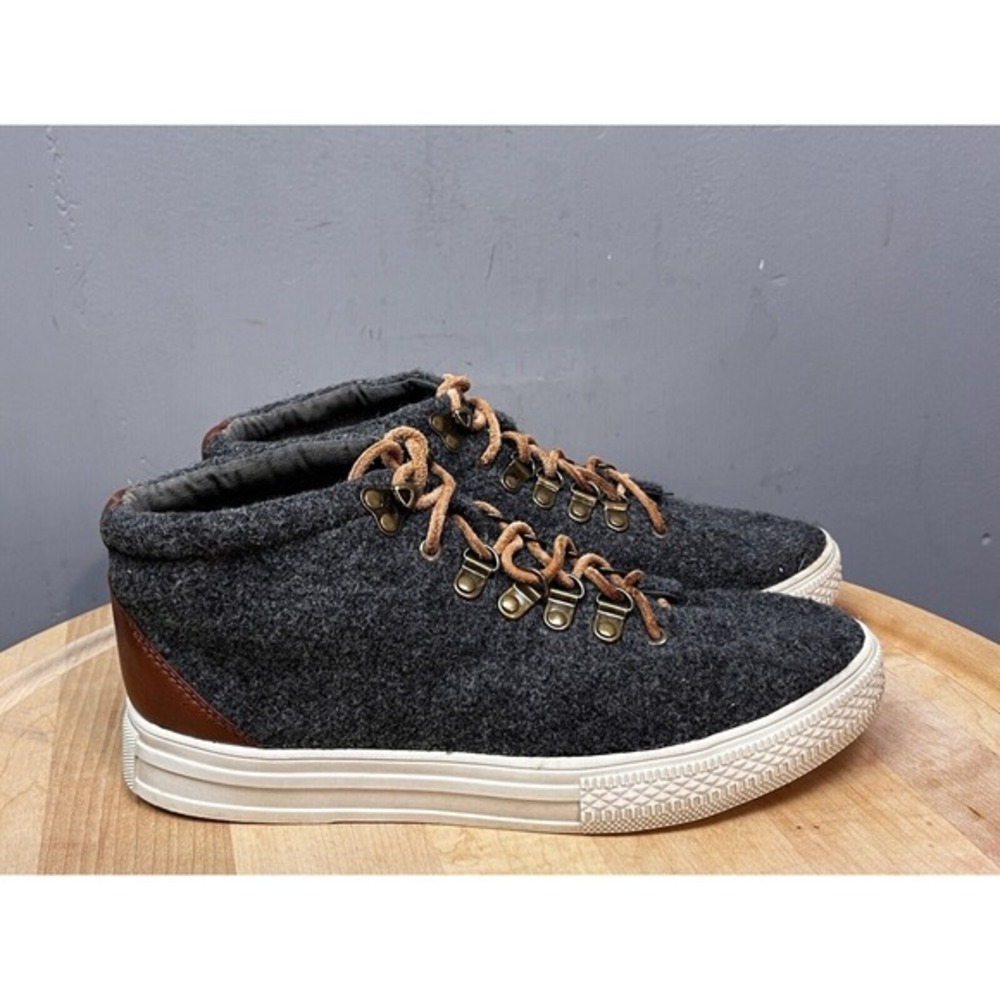 Band of Gypsies Dove Mens 8 Grey‎ Wool Mid Top Hiking Style Sneakers Shoes